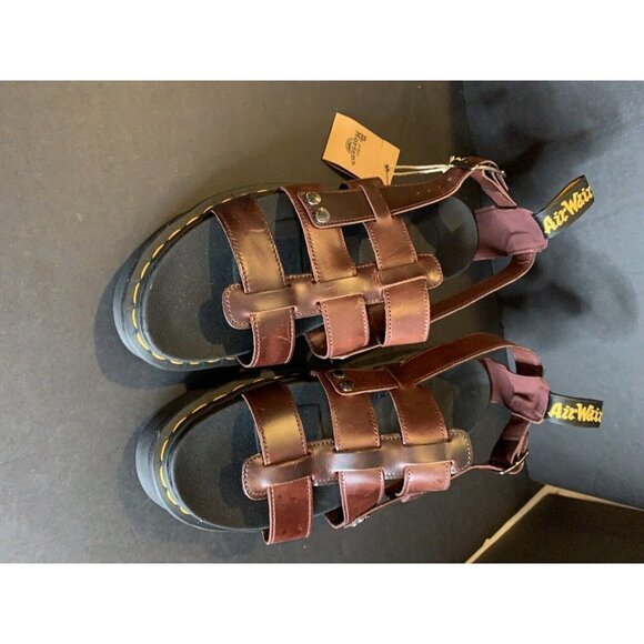 Doc Dr. Martens Terry Platform Brown Charro Sandals Unisex M 13 EU 47 NWT - Picture 2 of 12